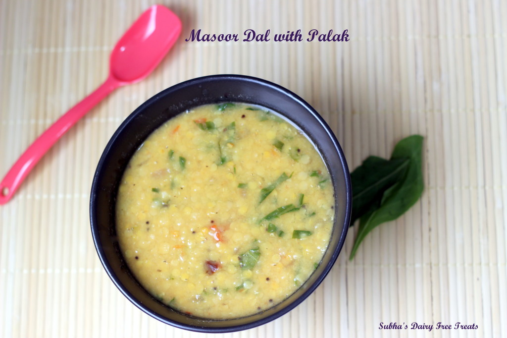 Masoor Dal with Palak 3