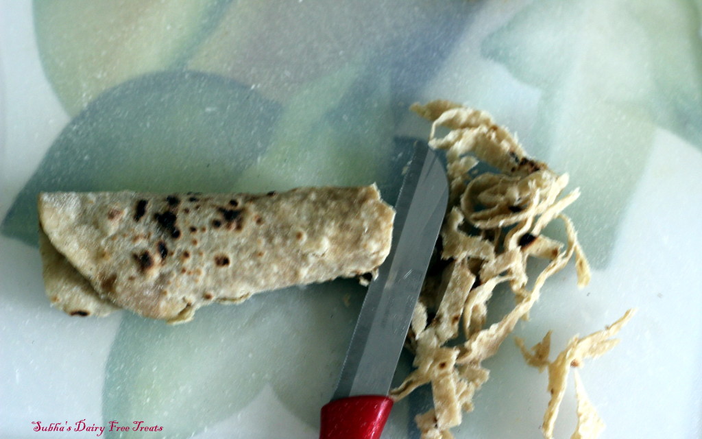 chapathi noodles chopping