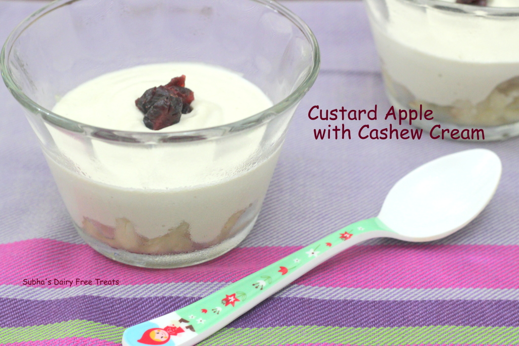 Custard Apple with Cashew Cream