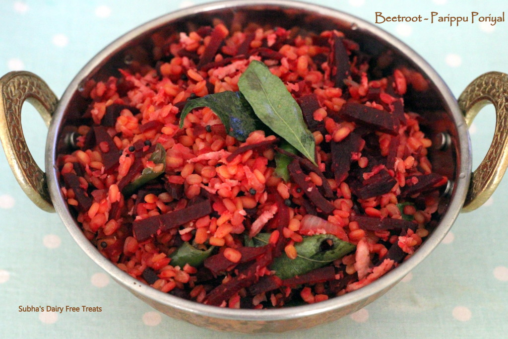 Beetroot Parippu Poriyal 1