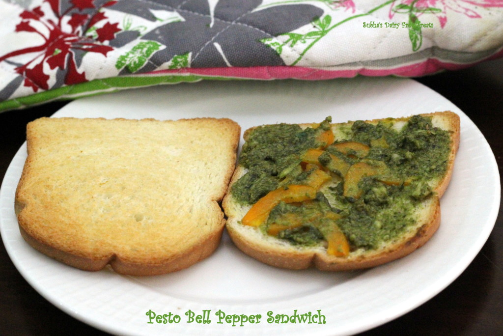 Pesto Bell Pepper Sandwich 1