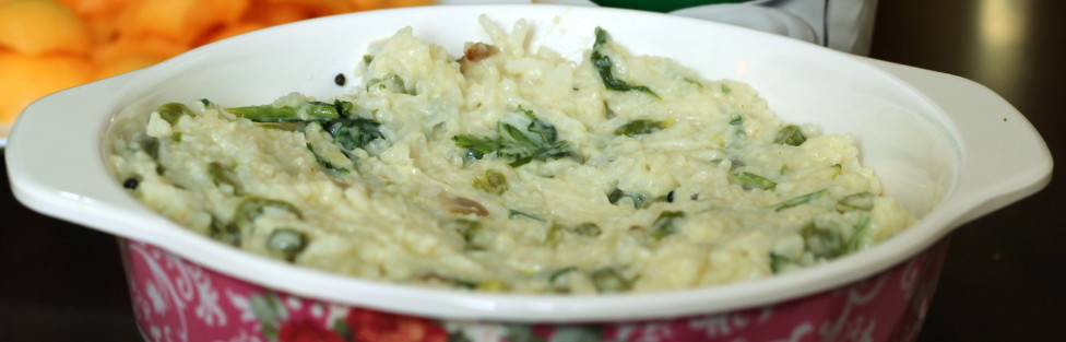 Dairy free Curd (Yogurt) Rice with Greens